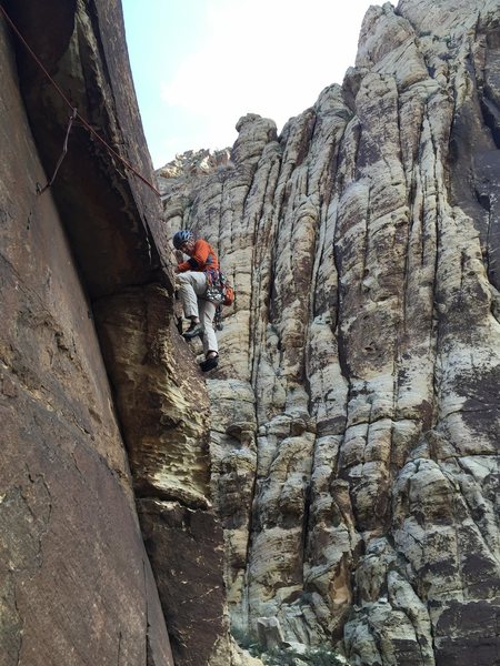 Elated to be just past the crux