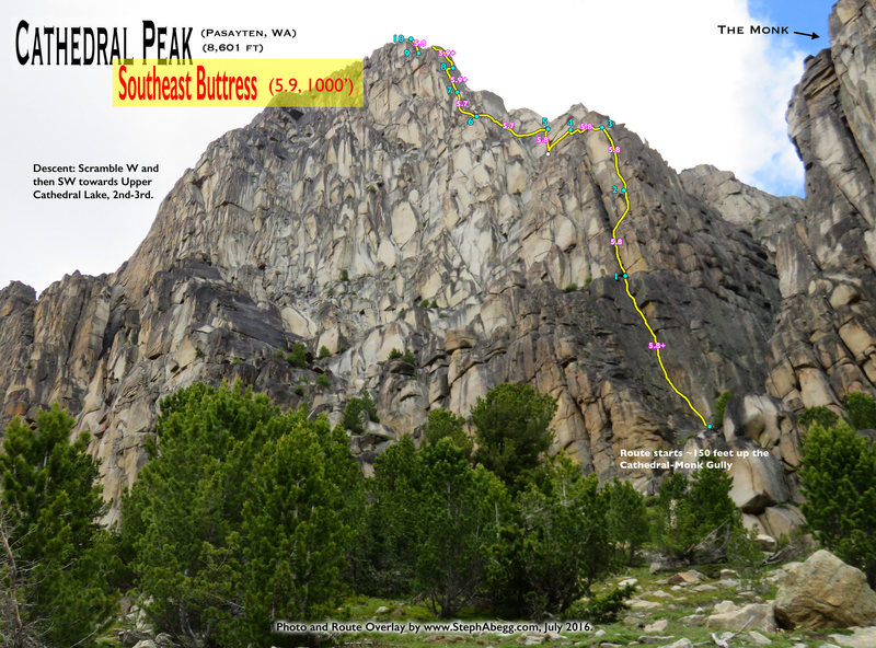 Route Overlay SE Buttress.