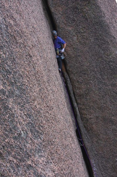 Stewart of the HWDAMF on pitch one of Tee Pee Tower.
