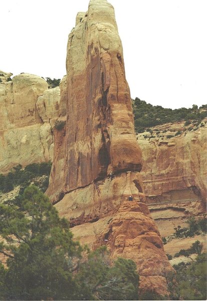 FA Tranquilty Tower . Joe Wilson Canyon Utah . Paul Ross Gene Vallee .2000