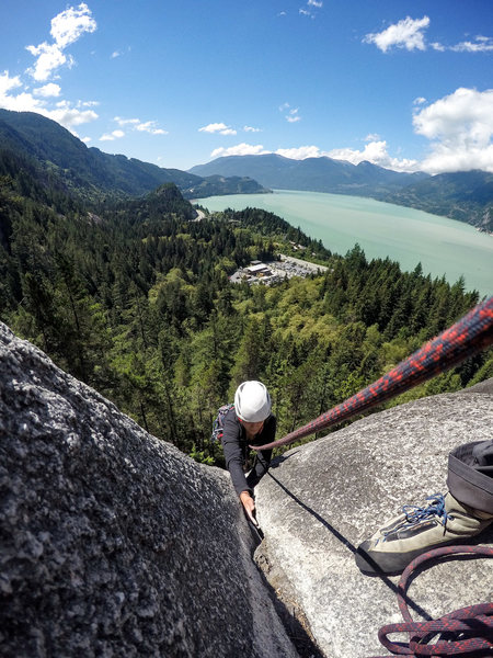 View from the first belay.