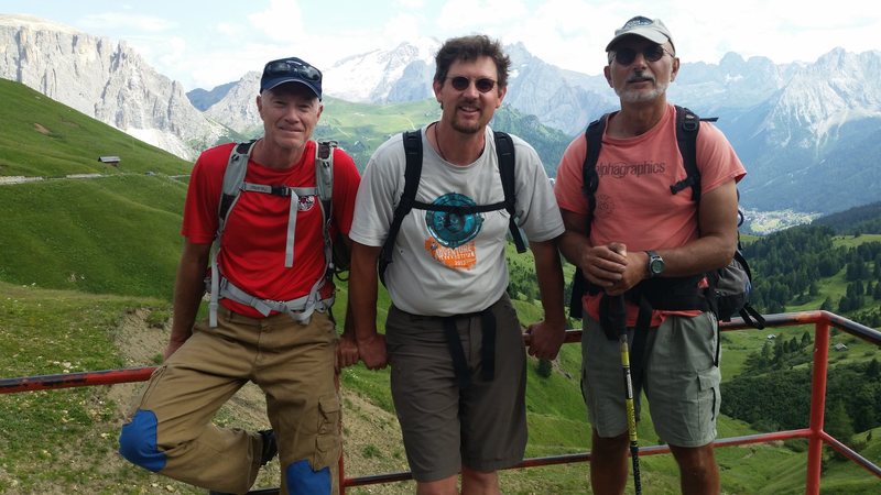 Dolomites, Italy with Mike C, and Doug D. July 18th - August 4th, 2016. Day one - Kicking things off with the Steger route on the first Sella Tower.