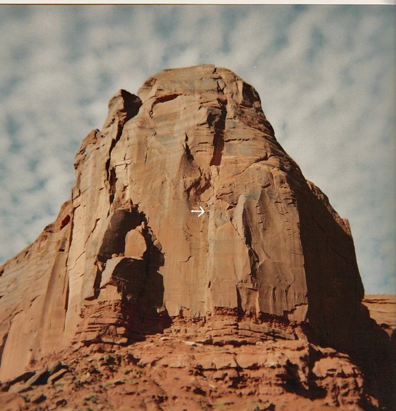 FA. Kripling Groove. Lost World Butte Bartlett Flat. Moab. Paul Ross .Layne Potter 2001. with Jeff Pheasant who fell breaking heal bone lowered off..hence the name. 