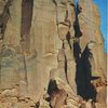 FA "Golden Brown" . Lost World Butte .Bartlett Flat. Moab with Andy Ross.2000.