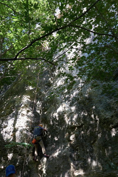 Attempting to climb Monster Crack