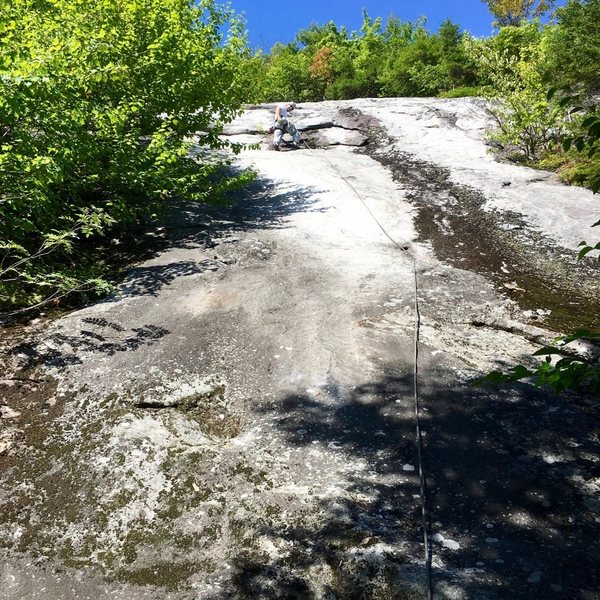 RH on P1 of Oct Sundae; he's over the crux.