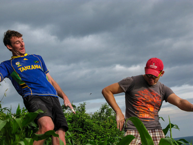 Post-climb celebration dance!