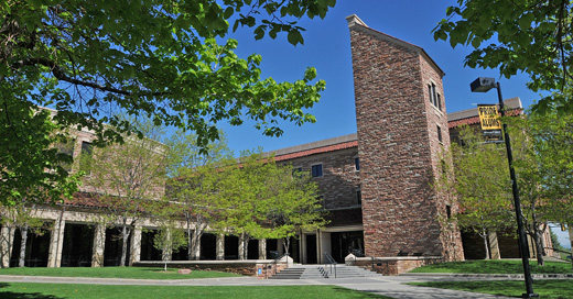 Climbing in Math Building, Boulder