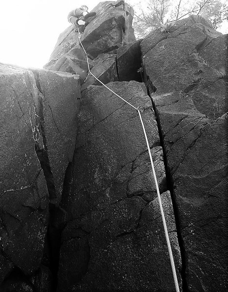 Leading the Indian Head (5.8). Summer 2016.