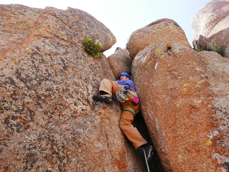 The tough start to Slut. The guidebook called it 5.6, but it felt harder.
