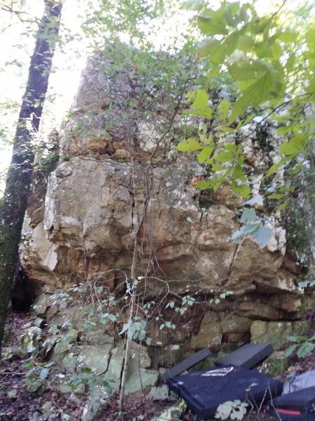 Big boulder at the overlooks just off the path to the left of "For the Alliance" Boulder