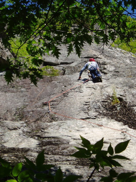RW above the "flakes" of P1; he's at the start of the "eroded dike"