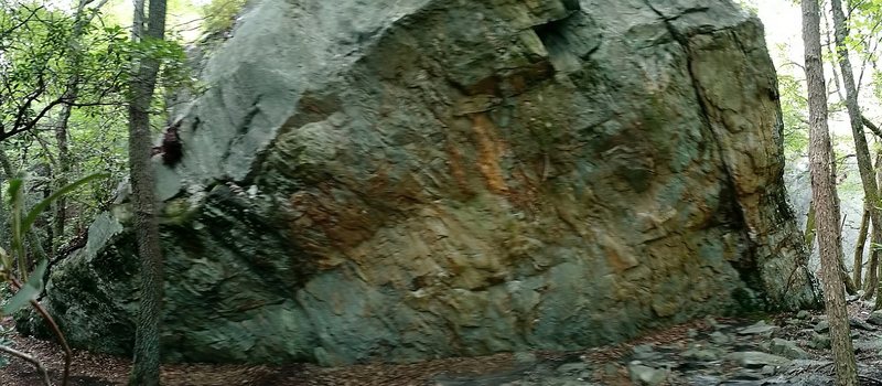 Grandstand boulder. Piss and Vinegar face
