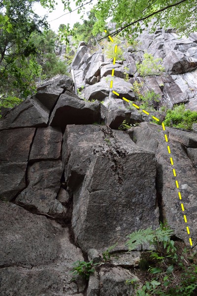 Base of climb, taken from slightly left.