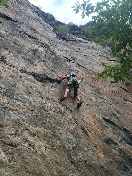Ivy League 5.10a<br>
The Canal Zone<br>
Clear Creek Canyon<br>
Golden, CO<br>
<br>
(photo credit: Natalie Cushman)