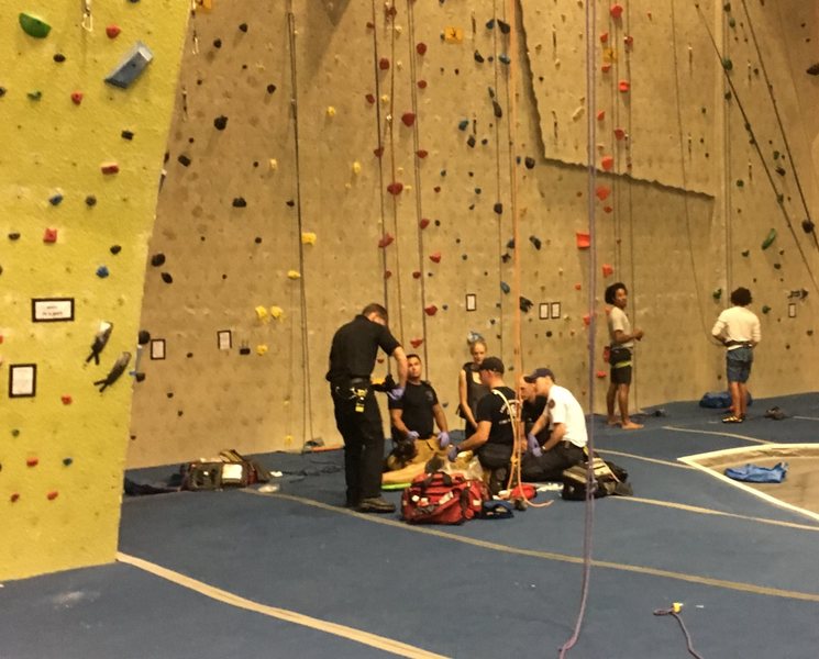 9/2/16<br>
EMS at climbing gym
