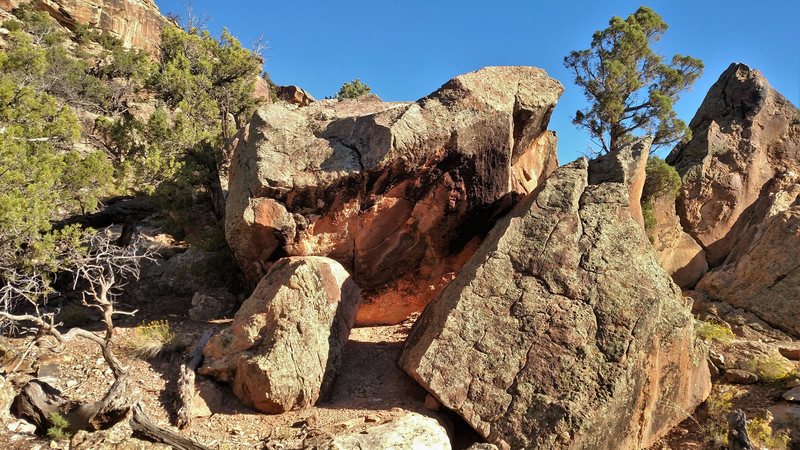 The east face of Apocrita. A cramped landing, but it sure looks like something good if you've got skills.