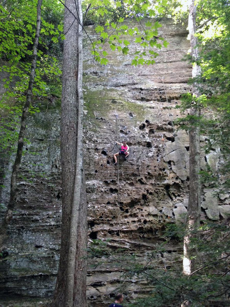 20160903 - Sydney Bock, first outdoor climb ever