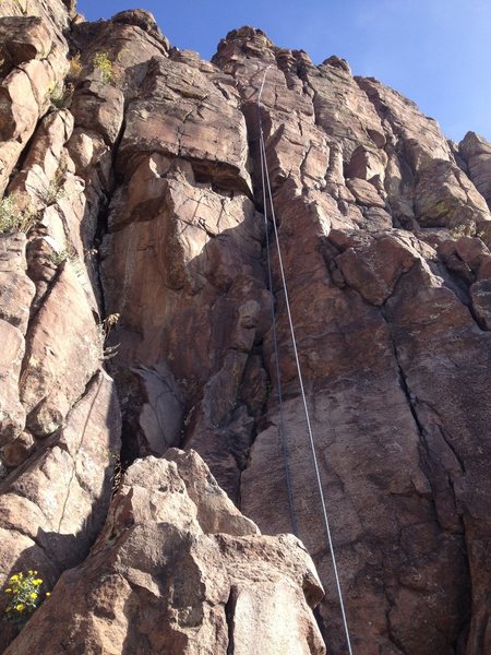 A rope on the route (another view).