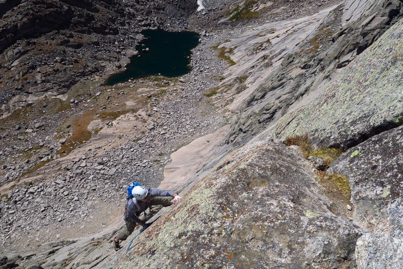 Climbing the left K Crack
