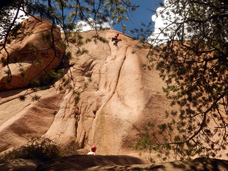 Working up the center crack - moving to the right crack.