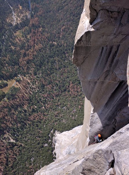 The Alcove pitch. One pitch from the top. Photo by Stephen Guyette.