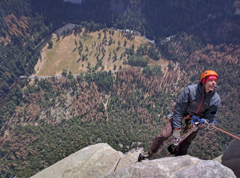 Near the top. Photo by Stephen Guyette.