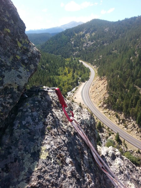 Near the second belay, looking south.