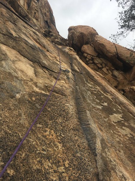 Great way to access routes starting on the not so grassy ledge or just a fun single pitch route for the end of the day. 