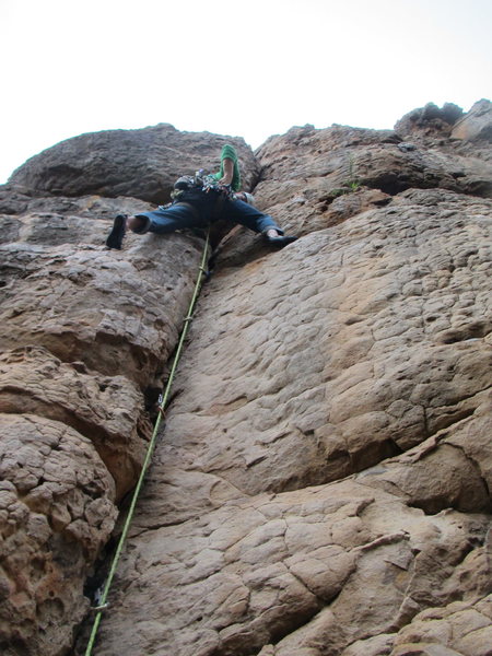 sewing it up, because you know, 13 is hard climbing