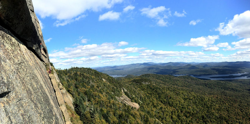 Beautiful setting of Redneck on a Rope (optional belay on pillar)