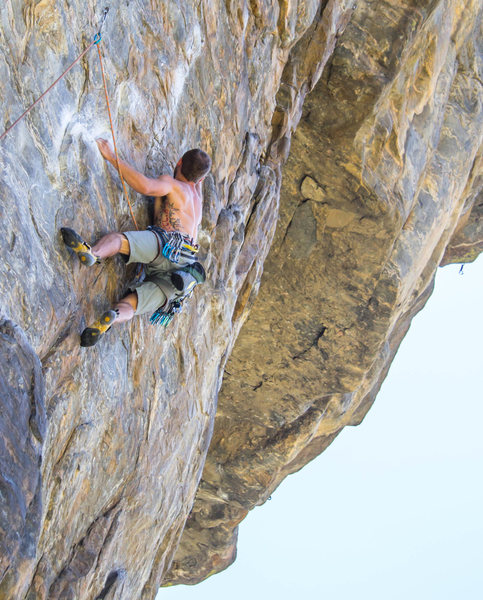 Well-protected with a brief crux.