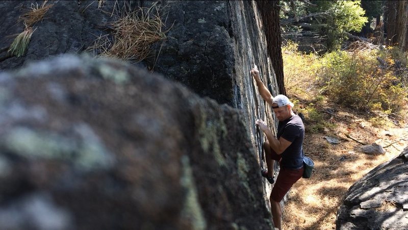 Really sick slab climb. Took me a few tries to find the sequence. Felt like V4.