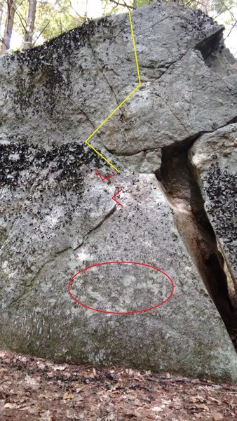 Starting hands/feet with general direction of ascent.