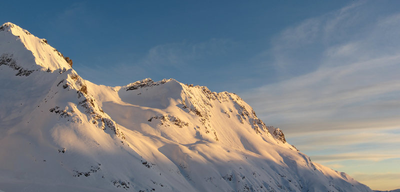 Looking at our objective for tomorrow, Cristallina, from the Cristallina Hütte.