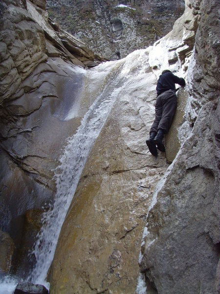 Our homestay's owner was a local climber and took us to this little canyon nearby where he climbed.