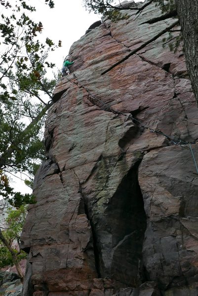 photo of entire route, climber me, photo satermo