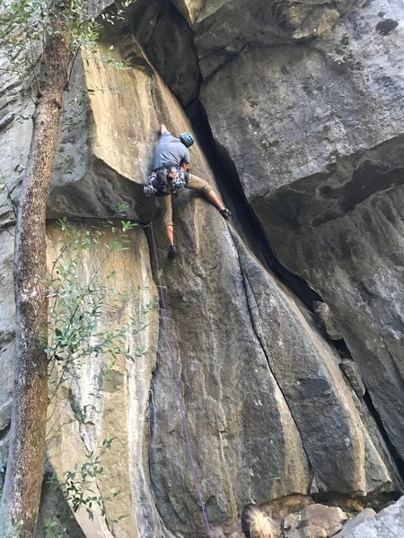 Fun start sequence before you squeeze into the off width.