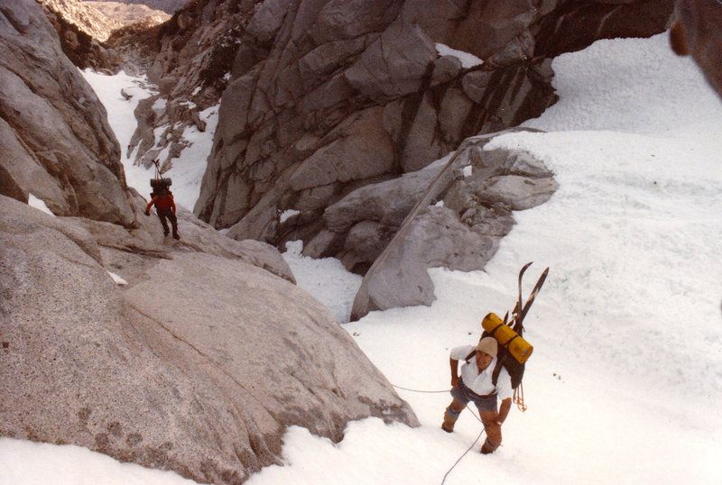 Above the chockstone 1987.