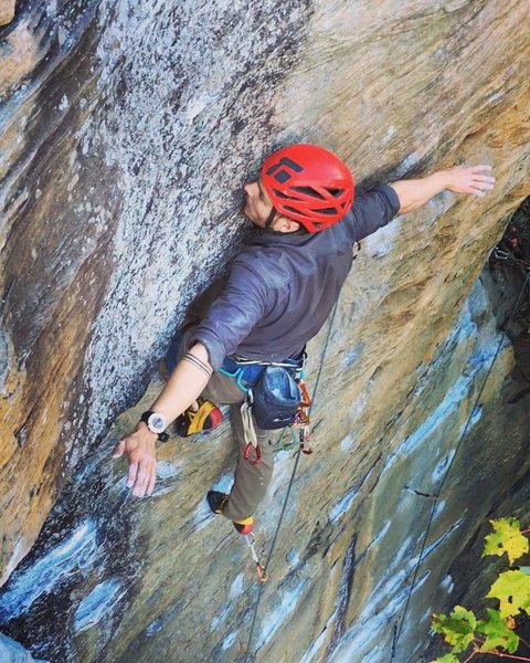 No hands rest right before the crux