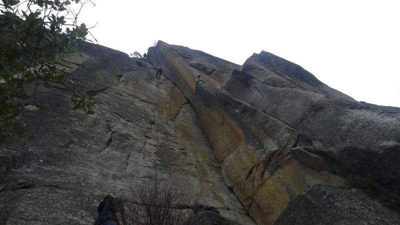 My friend rapping Red Zinger, Ondra on his first pitch in Yosemite, a 13b arete extension to the right of meat grinder