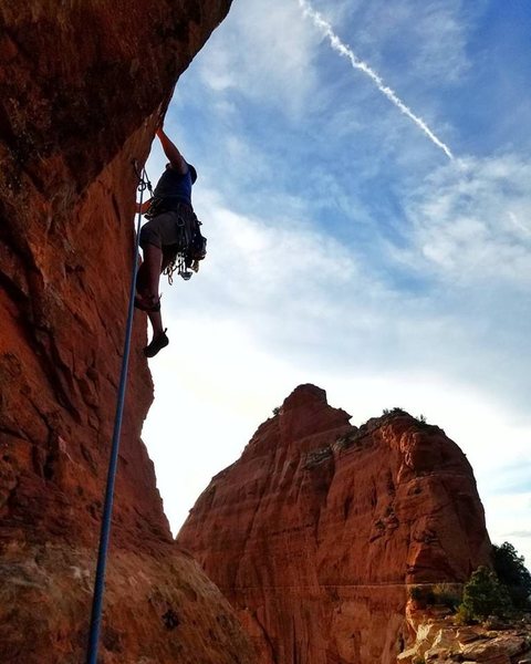 Spencer starting up the final pitch, right before it gets really wild.