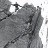 John Shirley and crew climbing on Shark Fin. Photo courtesy of John Shirley collection.