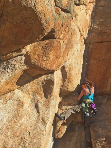 Just before the crux.
