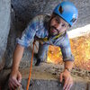 Jeremy Robichaud topping out "Stem It," 5.10d.  