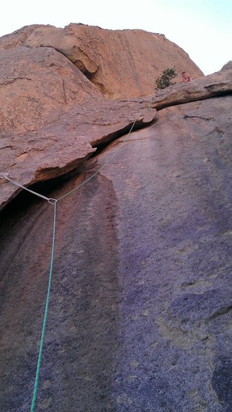 Pitch three through the wide layback, before the left traverse.