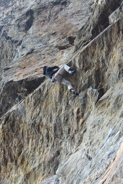 if there was just a jug up there it would be a different route all together. As it is, its not over until you are standing on top!