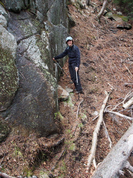 Sheila at the start of the path from Lower to Upper Patina Walls