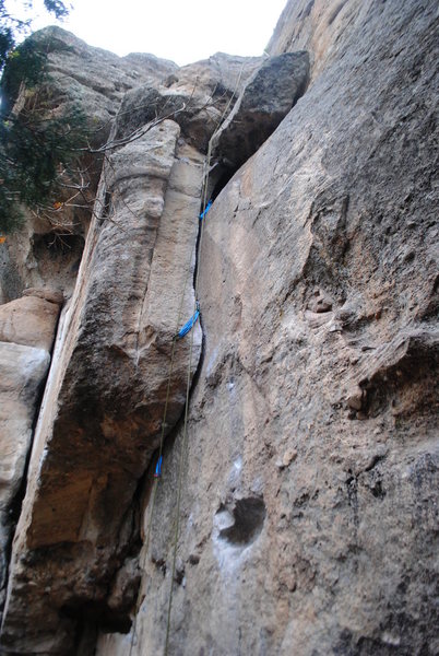 Hot Fudge offers one of the funnest trad leads at the Grocery Store Walls.