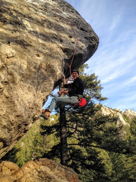 Ryan hangin' off the prow.
